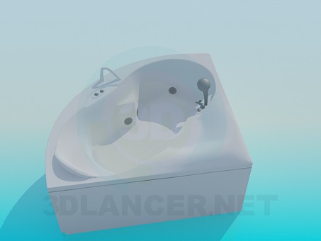 modelo 3D Bañera de esquina - escuchar modelo 3D Bañera de esquina - escuchar