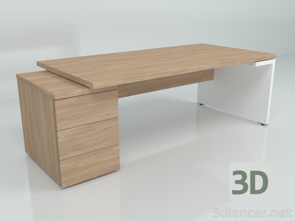 modèle 3D Table de travail Mito MIT3KD (2219x1000) - preview