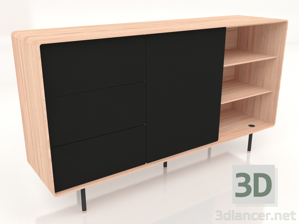 3d model Chest of drawers Fina 176 (Nero) - preview
