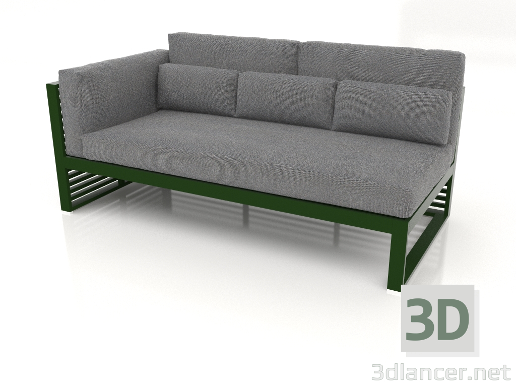 3d model Modular sofa, section 1 left, high back (Bottle green) - preview