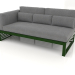 3D Modell Modulares Sofa, Abschnitt 1 links, hohe Rückenlehne (Flaschengrün) - Vorschau