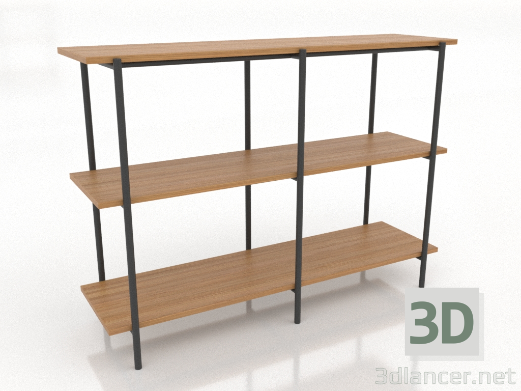 modèle 3D Étagère 3 1200X350X860 mm (chêne naturel) - preview modèle 3D Étagère 3 1200X350X860 mm (chêne naturel) - preview