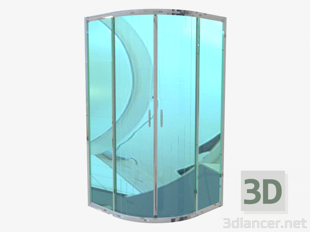 3d model Coche redondo semicircular de 90 cm, vidrio de grafito Funkia (KYP 451K) - vista previa