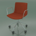 3d model Chair 0318 (5 castors, with armrests, with removable leather trim, cover 2) - preview