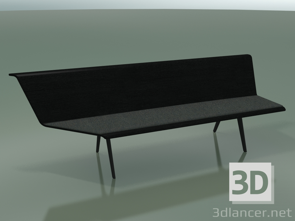 modèle 3D Module d'angle Eating 4603 (L 240 cm, 90 ° à droite, noir) - preview