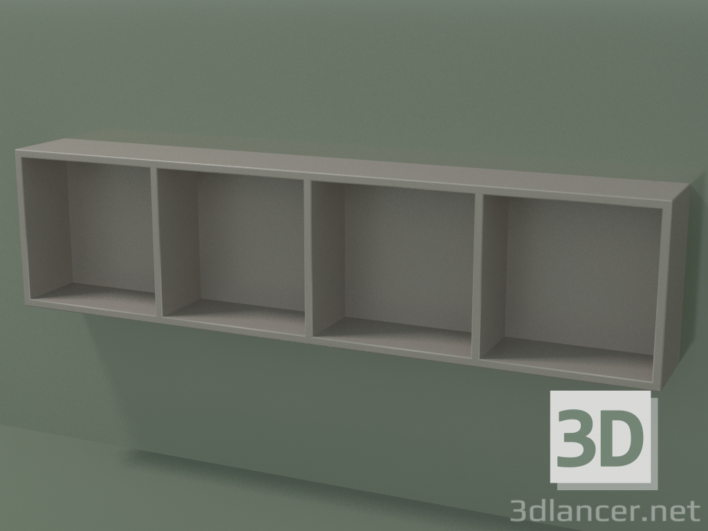 3d model Caja abierta (90U30005, Clay C37, L 96, P 12, H 24 cm) - vista previa