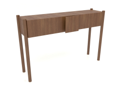 Console table KT 02 (handle without rounding, 1200x300x800, wood brown light)