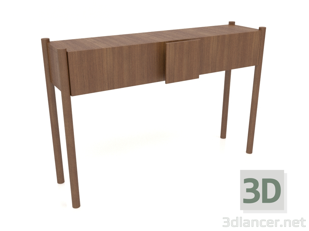modèle 3D Table console KT 02 (poignée sans arrondi, 1200x300x800, bois brun clair) - preview