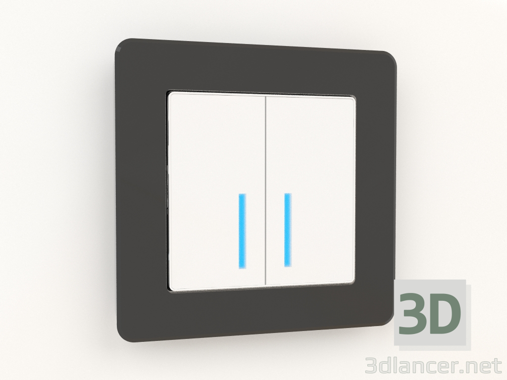 modèle 3D Cadre pour 1 poteau Acrylique (noir) - preview