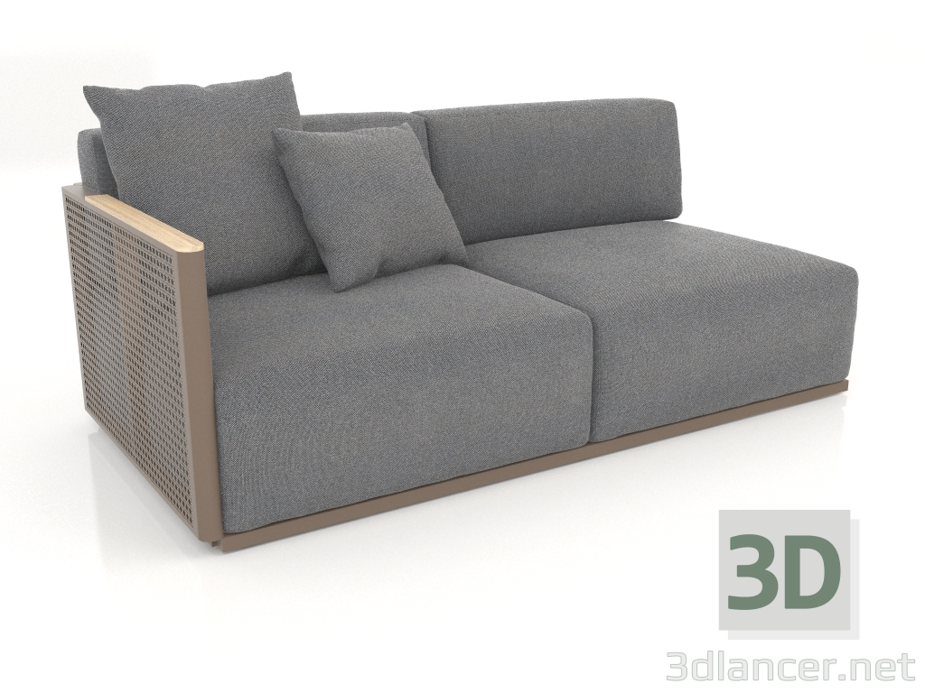 Modelo 3d Seção 1 do módulo do sofá à esquerda (Bronze) - preview