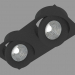 3 डी मॉडल अवकाश एलईडी downlight (DL18412 02TSQ काला) - पूर्वावलोकन