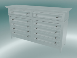 Chest of drawers with 10 drawers (White)