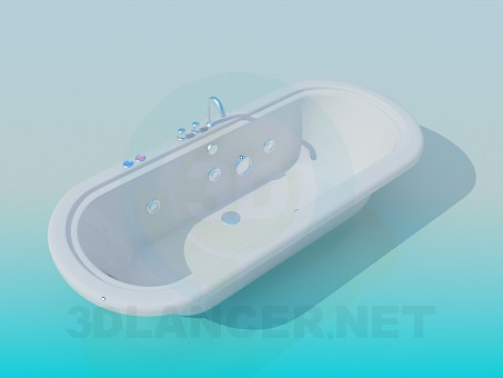 3d модель Ванна із змішувачем збоку – превью 3d модель Ванна із змішувачем збоку – превью