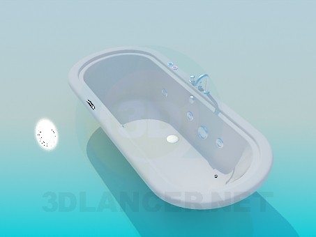 3d модель Ванна із змішувачем збоку – превью 3d модель Ванна із змішувачем збоку – превью