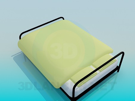 3d model Metal bed - preview 3d model Metal bed - preview