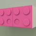 Modelo 3d Prateleira de parede horizontal infantil (rosa) - preview