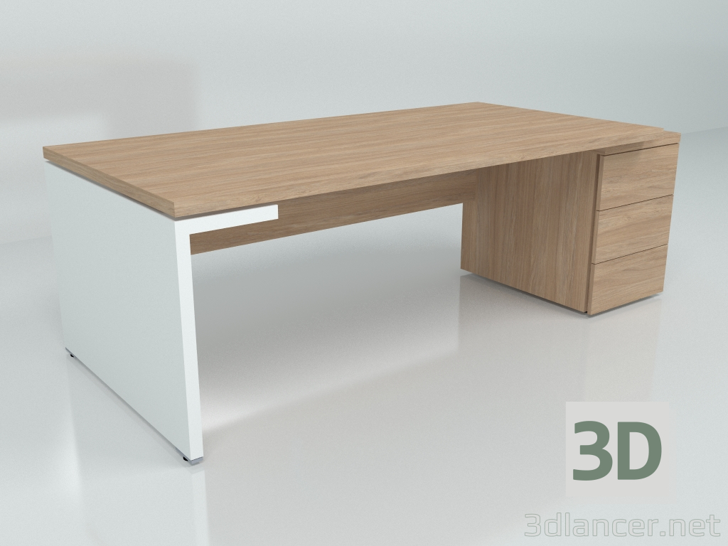 3D modeli Çalışma masası Mito MIT3KDP (2219x1000) - önizleme