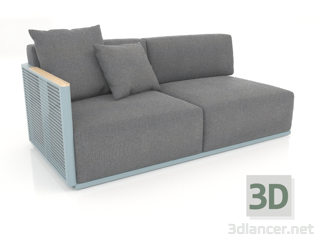 modello 3D Modulo divano sezione 1 sinistra (Grigio blu) - anteprima