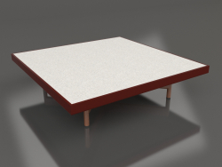 Square coffee table (Wine red, DEKTON Sirocco)
