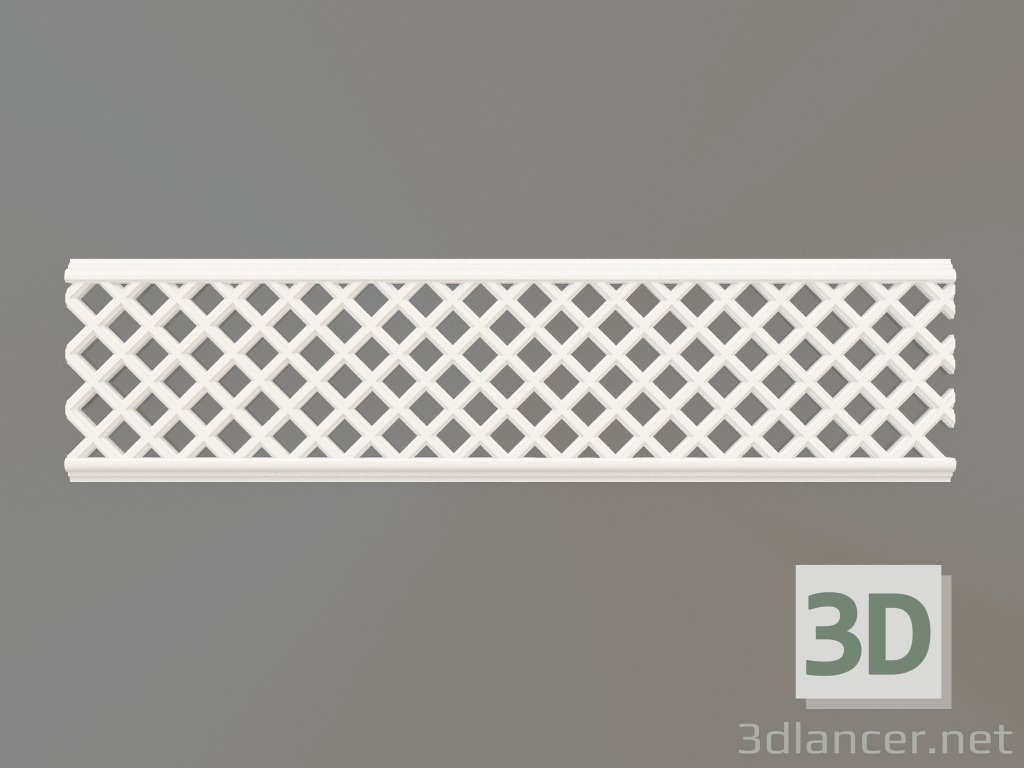 3d model Gypsum ventilation grills VR 006 (129x509x12) - preview