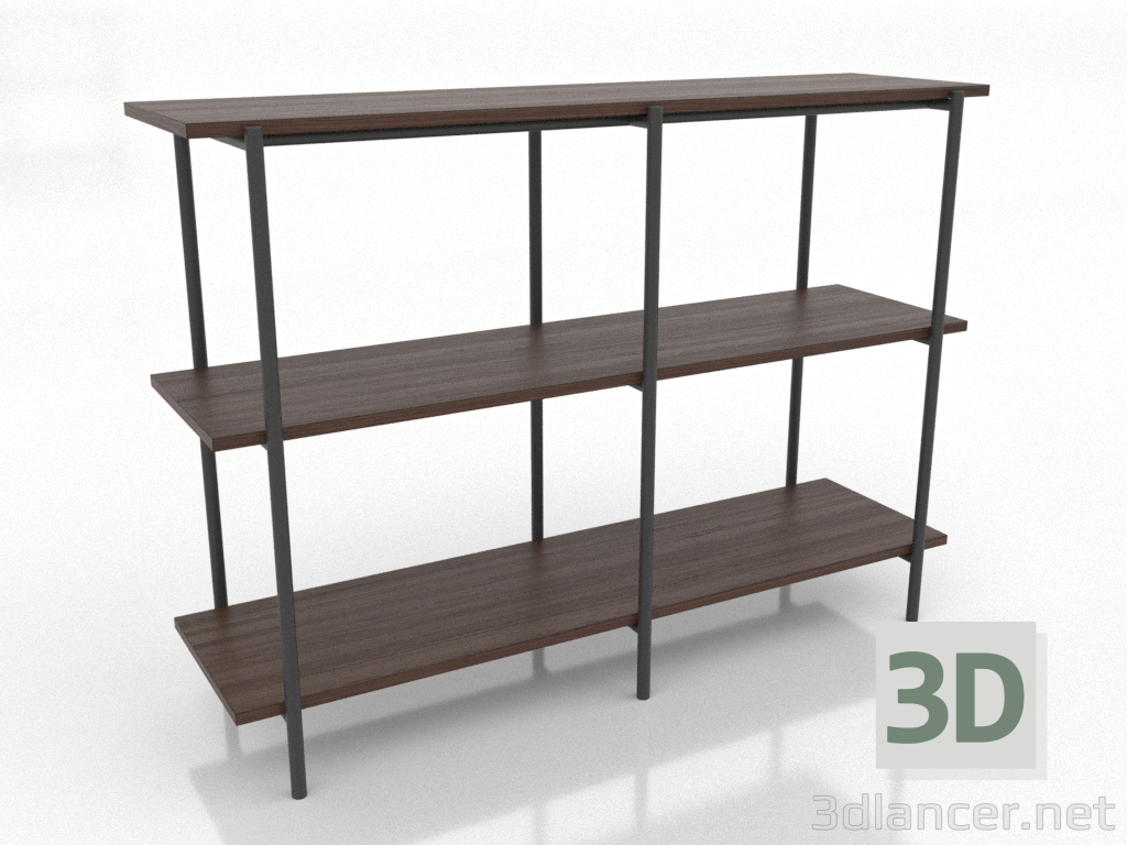 modèle 3D Étagère 3 1200X350X860 mm (noyer foncé) - preview modèle 3D Étagère 3 1200X350X860 mm (noyer foncé) - preview