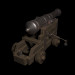 3d The old naval gun model buy - render
