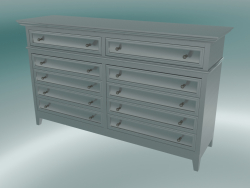 Chest of drawers with 10 drawers (Gray-green)