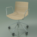 3d model Chair 0291 (5 castors, with armrests, without upholstery, bleached oak) - preview
