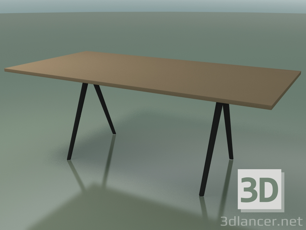 3D Modell Rechteckiger Tisch 5411 (H 74 - 99x200 cm, Laminat Fenix F05, V44) - Vorschau