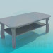 3d model Coffee table with a shelf - preview