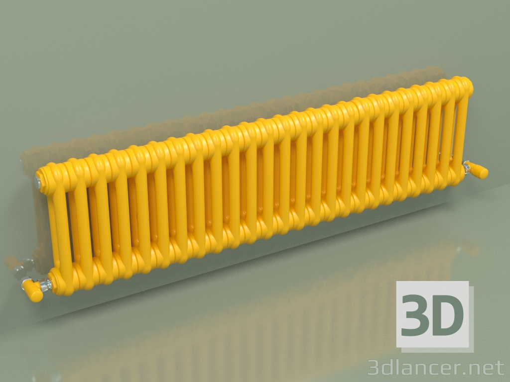 modèle 3D Radiateur TESI 2 (H 300 25EL, jaune melon - RAL 1028) - preview
