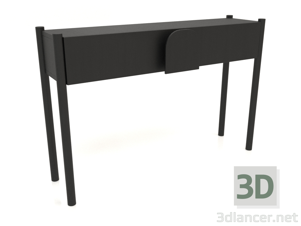 3D Modell Konsolentisch KT 02 (1200x300x800, Holz schwarz) - Vorschau