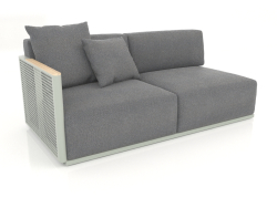 Seção 1 do módulo do sofá à esquerda (cinza cimento)