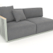 modello 3D Modulo divano sezione 1 sinistra (Grigio cemento) - anteprima