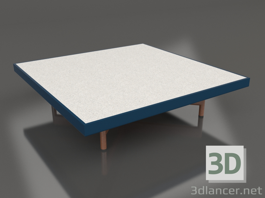 3d model Mesa de centro cuadrada (Gris azul, DEKTON Sirocco) - vista previa