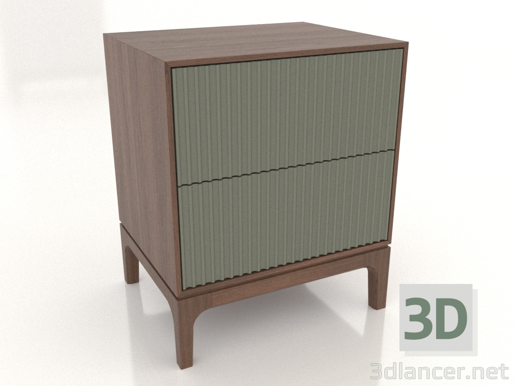 3D Modell Nachttisch FARGO 2 Schubladen mit gefrästen Fronten (Olive, Tabakeiche, Option 1) - Vorschau 3D Modell Nachttisch FARGO 2 Schubladen mit gefrästen Fronten (Olive, Tabakeiche, Option 1) - Vorschau