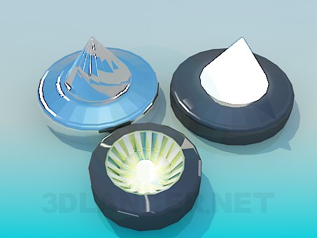 3d model Halogen spotlights - preview 3d model Halogen spotlights - preview