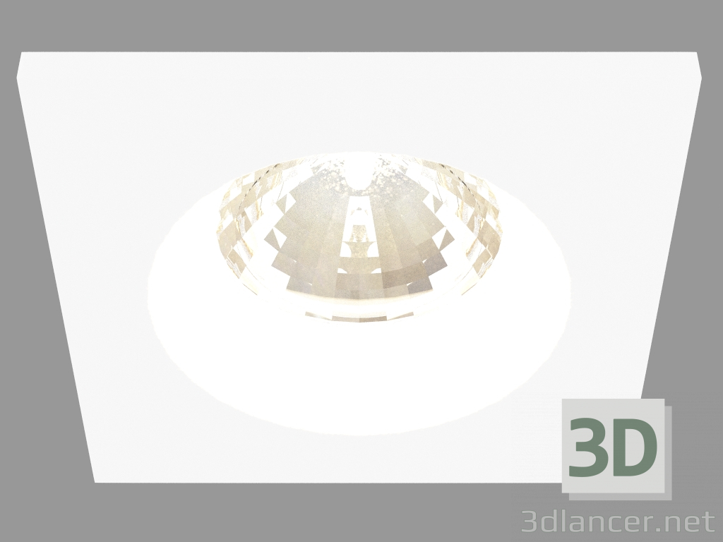 3d model luminaria empotrada LED (DL18412 11WW-SQ blanco) - vista previa