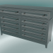 3d model Chest of drawers with 10 drawers (Black-Brown) - preview