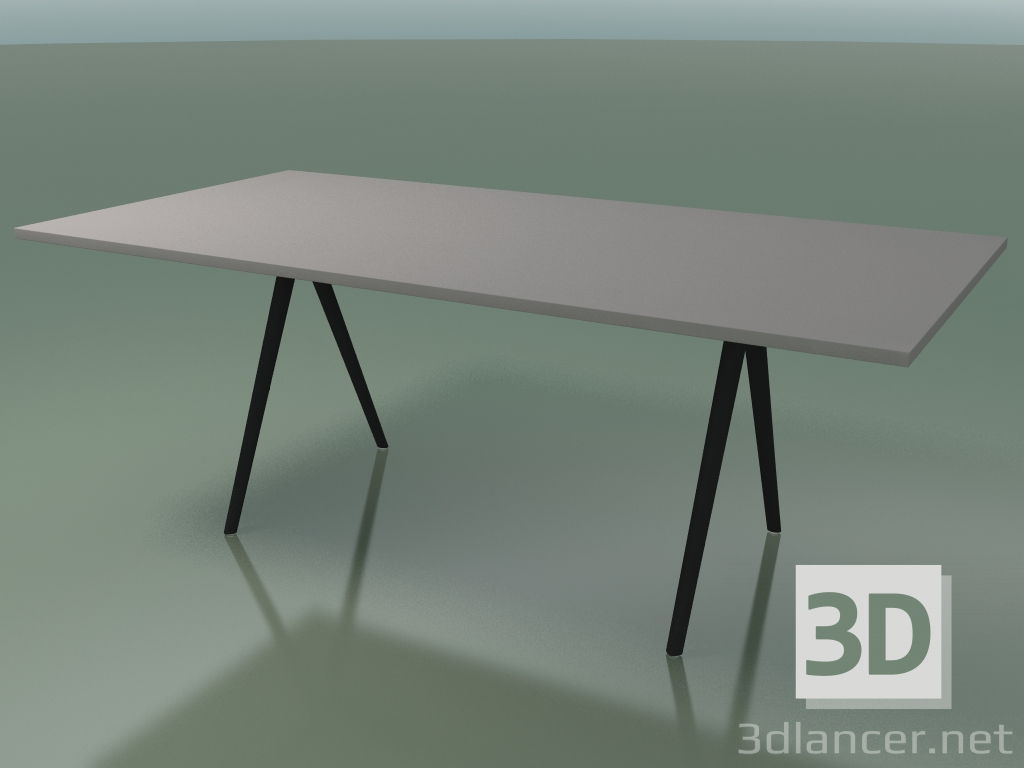 modello 3D Tavolo rettangolare 5411 (H 74 - 99x200 cm, laminato Fenix F04, V44) - anteprima