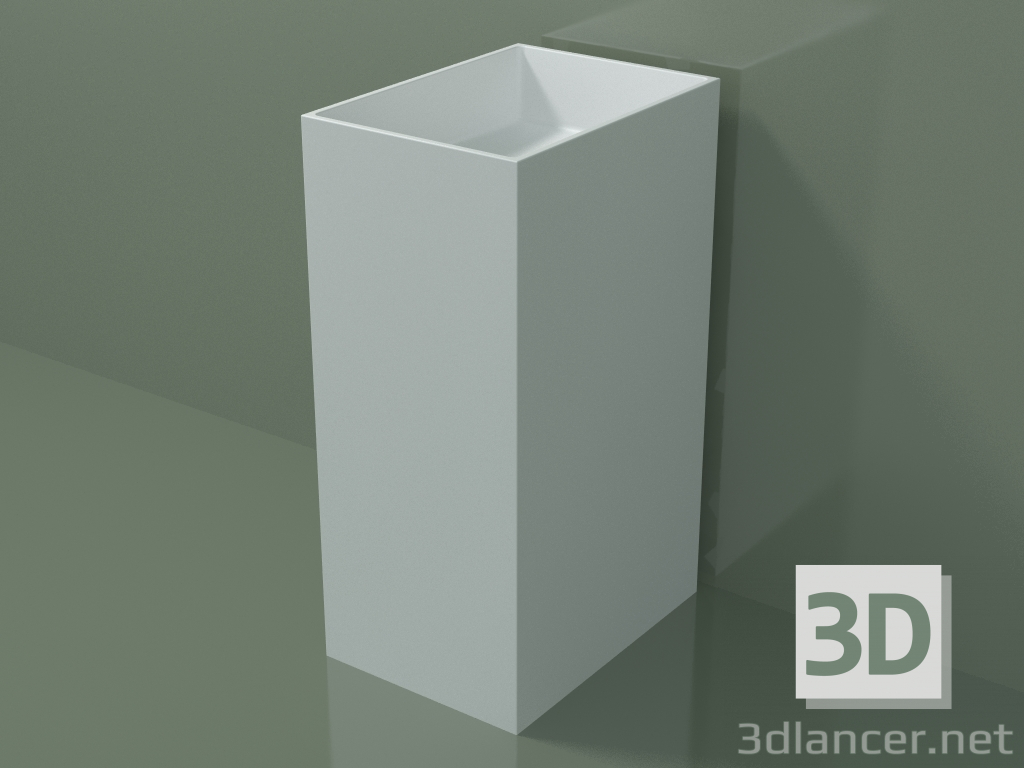 3D modeli Ayaklı lavabo (03UN16301, Glacier White C01, L 36, P 50, H 85 cm) - önizleme