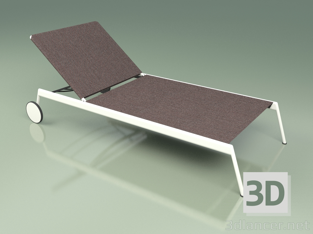 modello 3D Chaise longue 007 (Metal Milk, Batyline Brown) - anteprima
