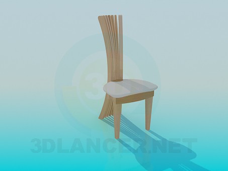 modelo 3D Silla con respaldo estrecho - escuchar modelo 3D Silla con respaldo estrecho - escuchar