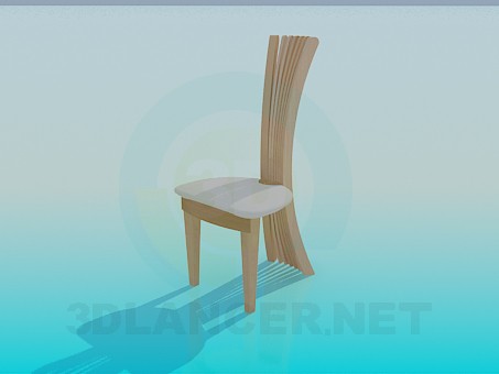 modelo 3D Silla con respaldo estrecho - escuchar modelo 3D Silla con respaldo estrecho - escuchar