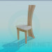 3D modeli Dar bir sırt ile sandalye - önizleme