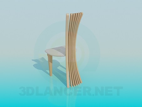 modelo 3D Silla con respaldo estrecho - escuchar modelo 3D Silla con respaldo estrecho - escuchar