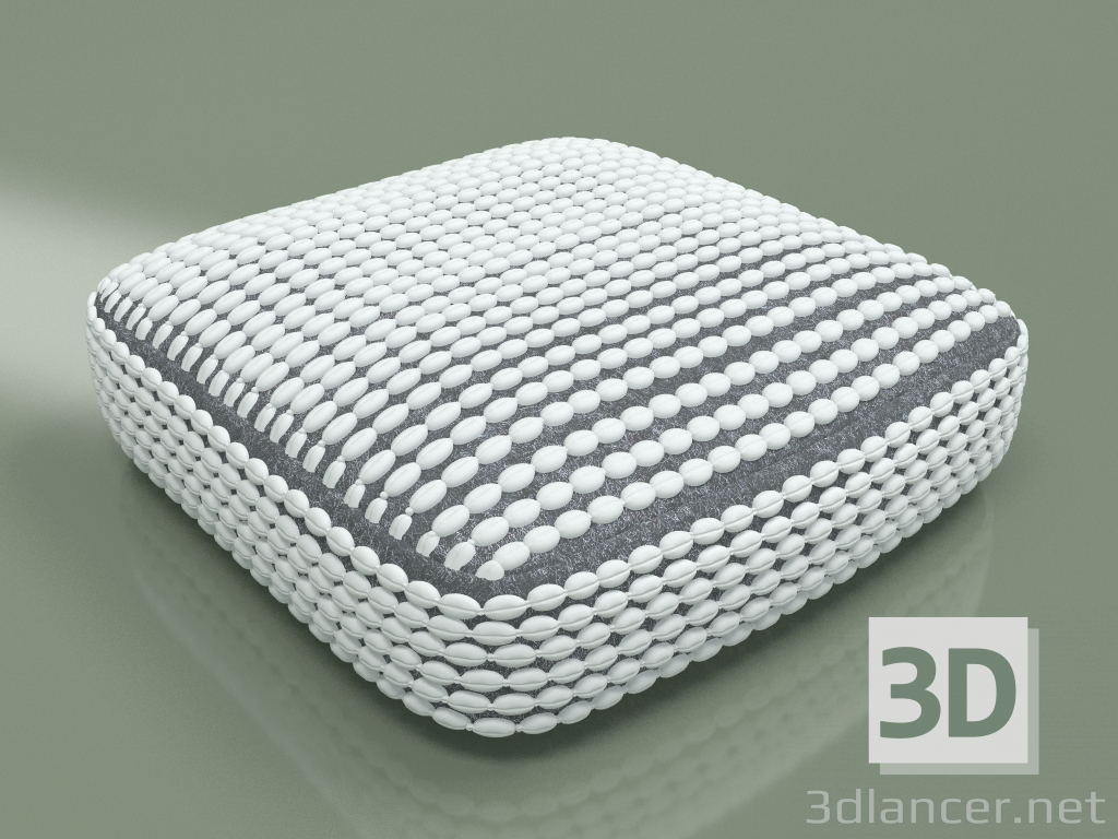 3d model Pillow Rococo (white) - preview