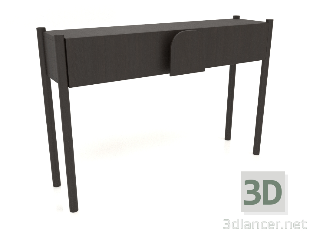 modello 3D Consolle KT 02 (1200x300x800, legno marrone scuro) - anteprima