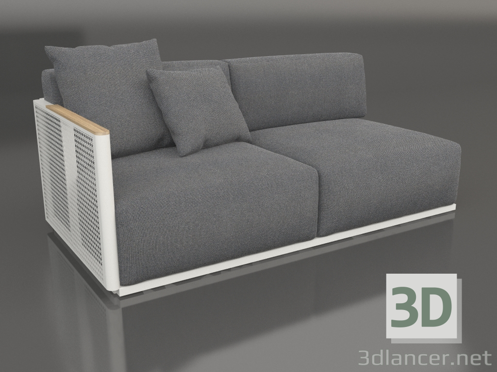 modello 3D Modulo divano sezione 1 sinistra (Grigio agata) - anteprima