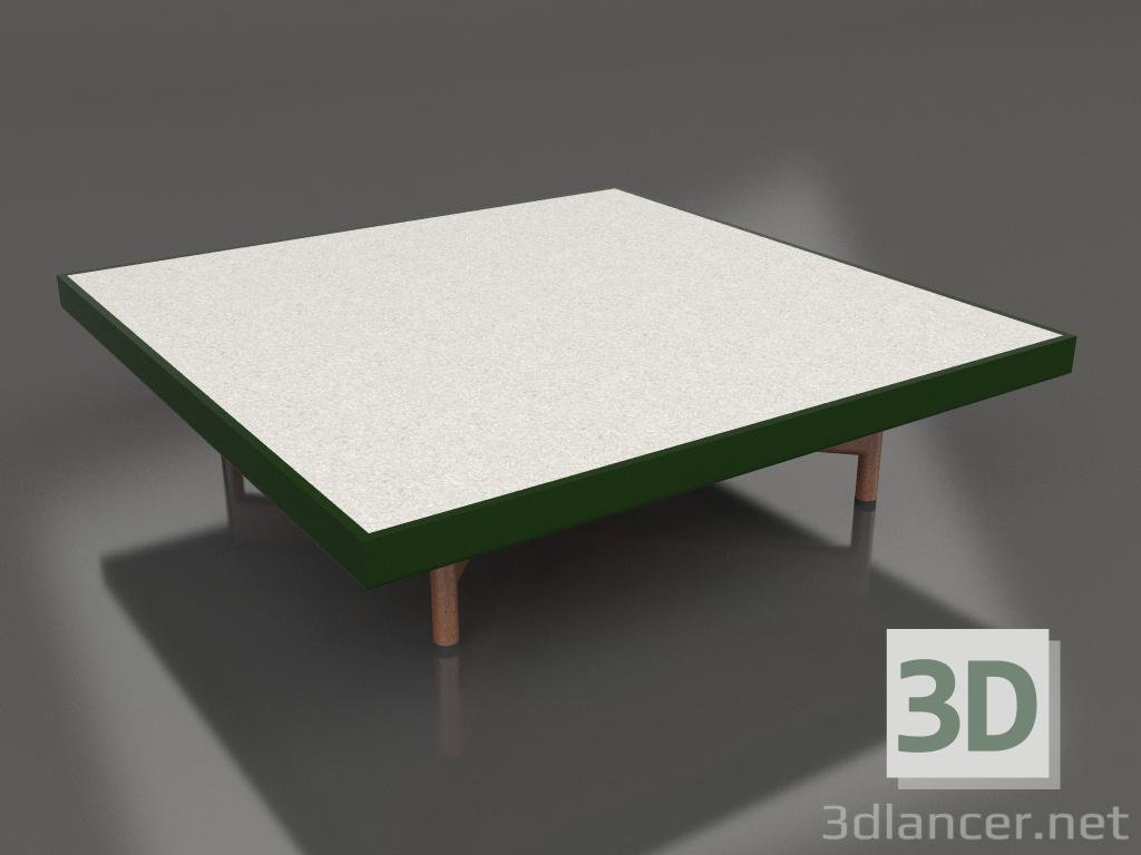 modello 3D Tavolino quadrato (Verde bottiglia, DEKTON Sirocco) - anteprima